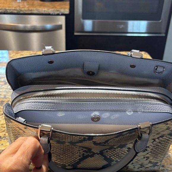 Kate Spade Black and Cream Snakeskin Tote - Picture 2 of 6